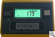 Podwietlony panel sterujcy wzka z wag