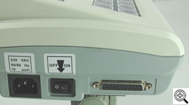 Panel sterujący ze złaczem RS do drukarki lub komputera